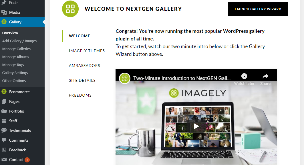 nextgen gallery user interface