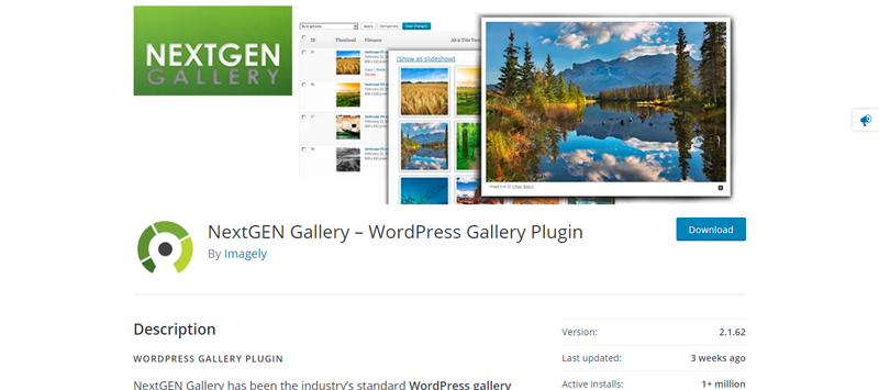 single thumbnail gallery wordpress