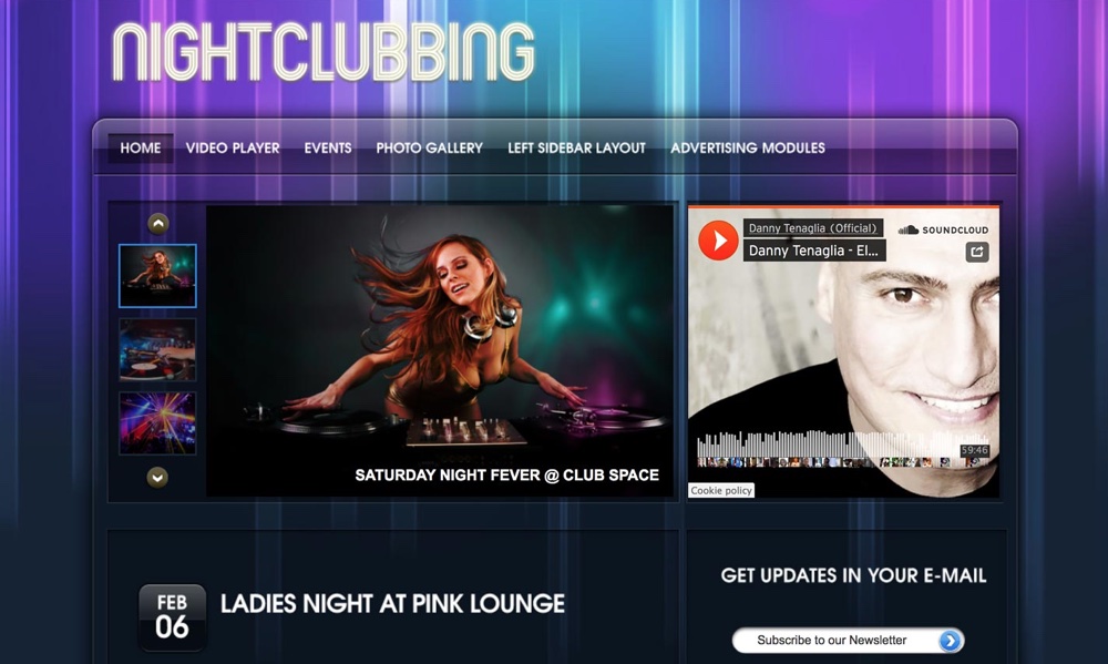 Night Clubbing WordPress Theme