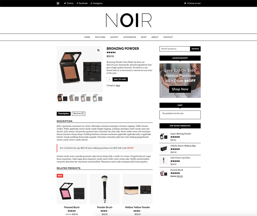 Consejos simples de WooCommerce: productos relacionados con Noir