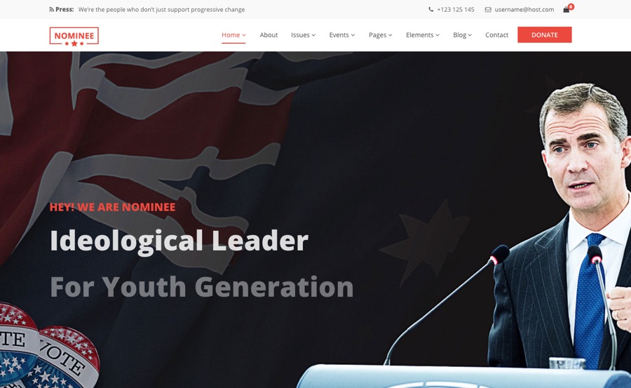 Nominee - Political WordPress Theme