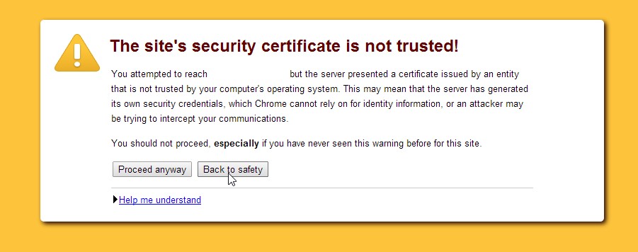 Google Not-Trusted Warning