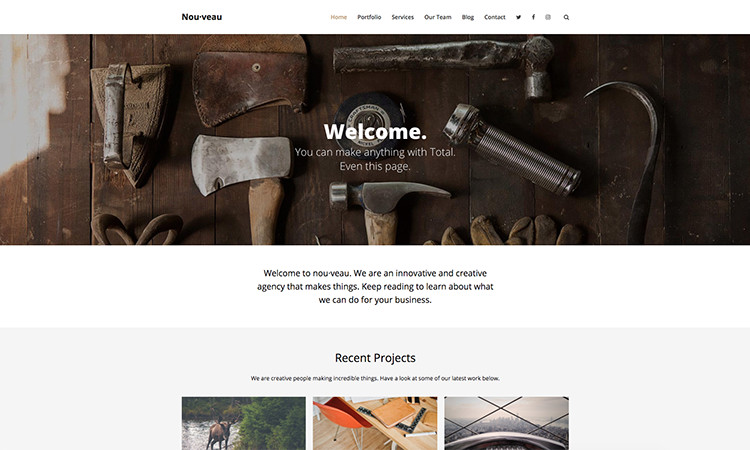 Nouveau Total Theme Demo