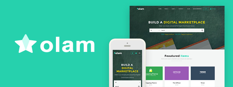 Olam Premium Easy Digital Downloads WordPress Theme