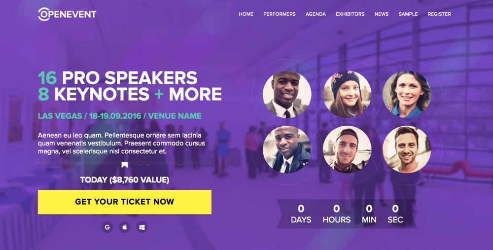 OpenEvent WordPress Theme