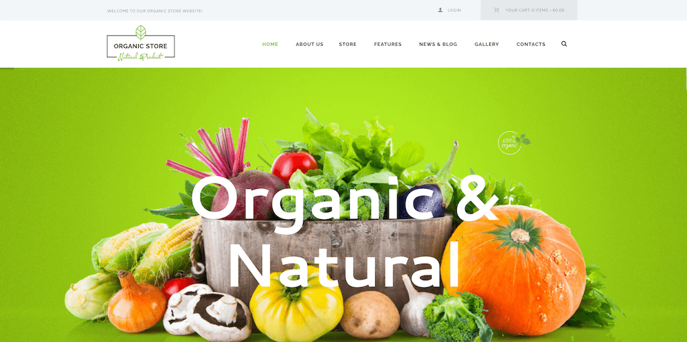 Organic Store Eco Products Shop WordPress Theme
