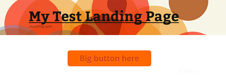 Landing Page with Button