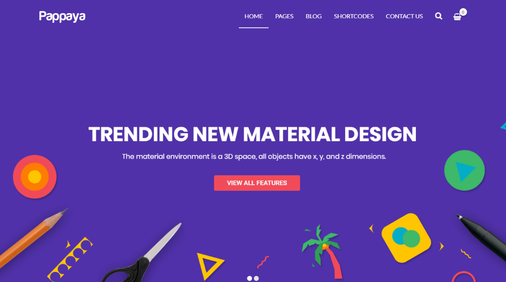 Pappaya Material Design WordPress Theme