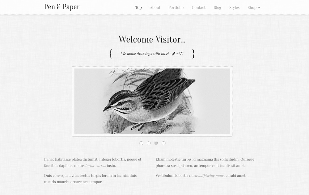 Pen and Paper WordPress Theme