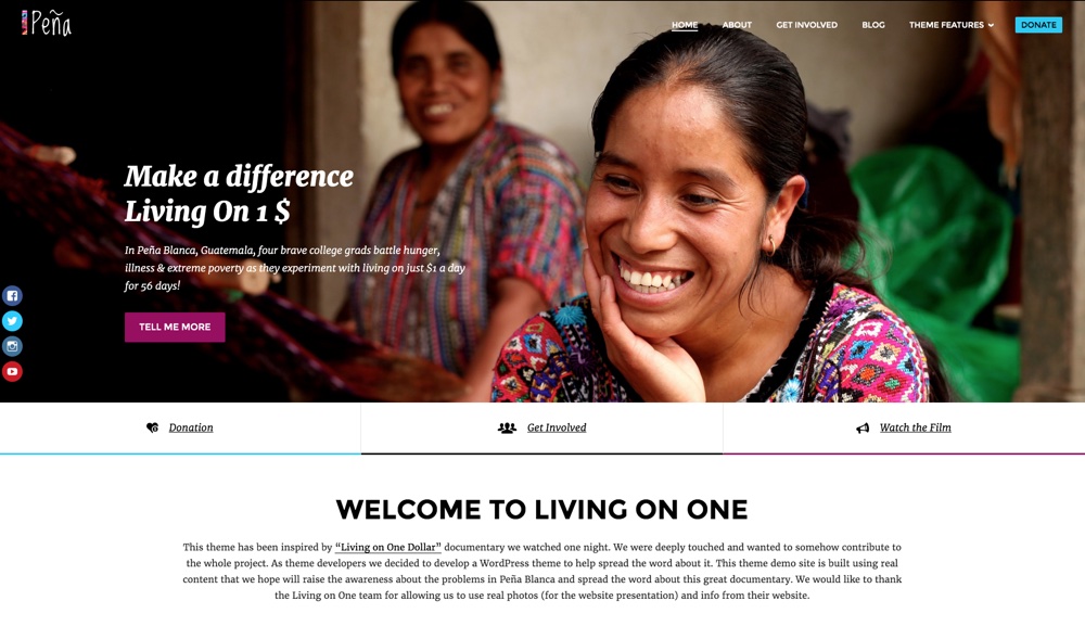 Pena Charity & Nonprofit WordPress Theme