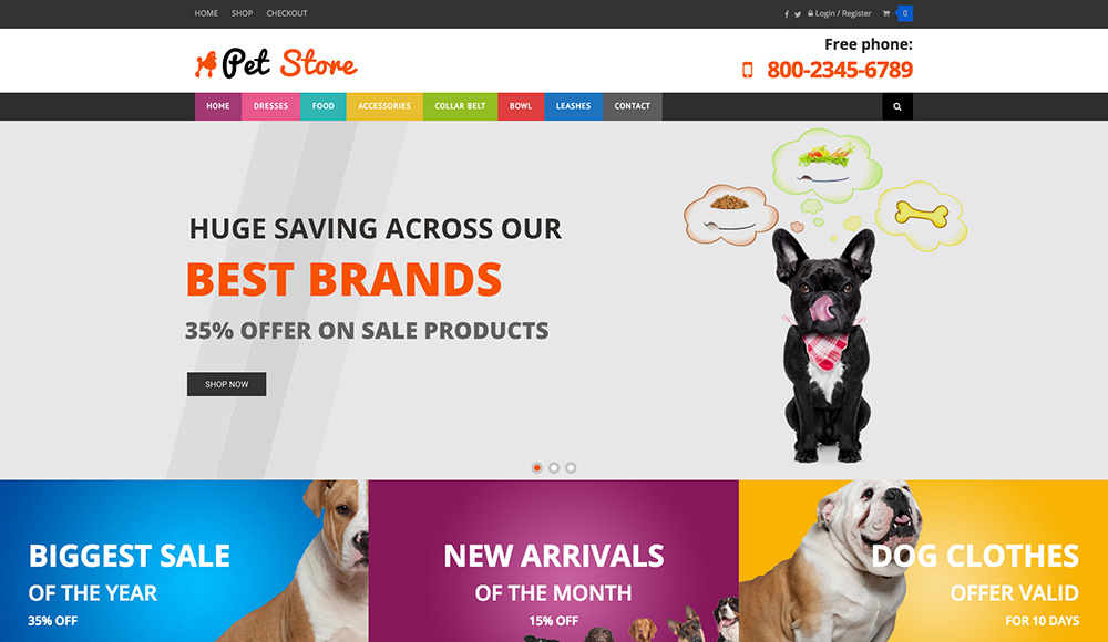 Tema de WordPress para tienda de mascotas WooCommerce