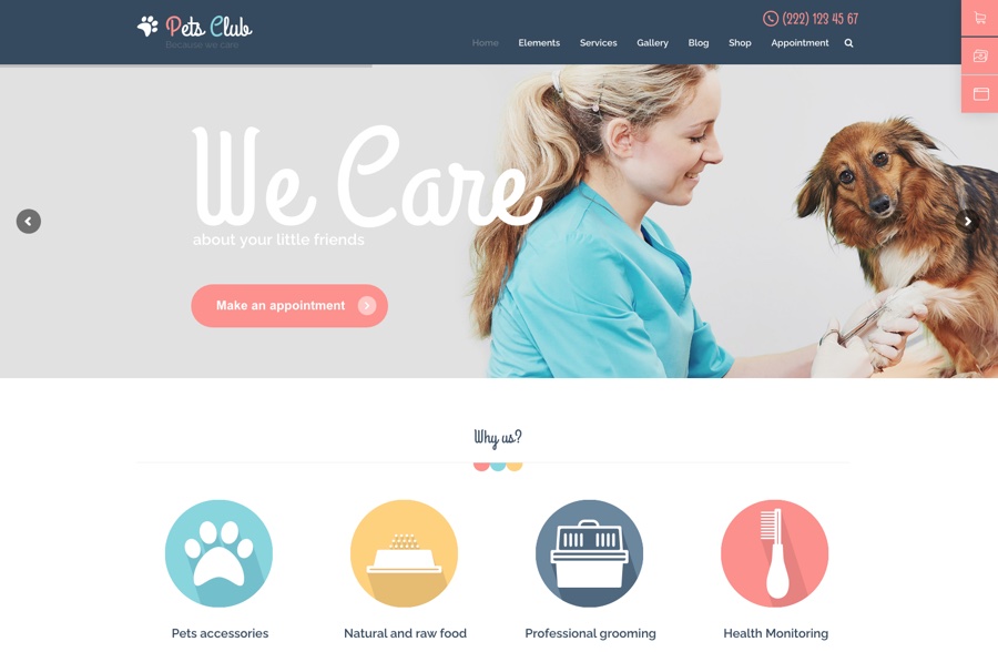 Pets Club Pet Store & Veterinary WordPress Theme