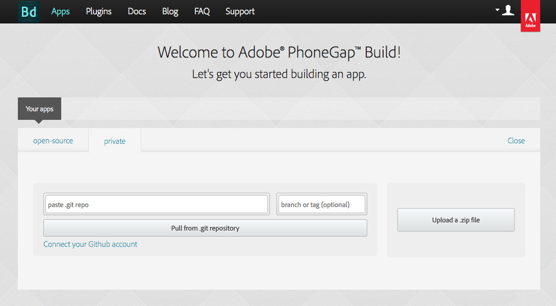 Adobe PhoneGap Build App