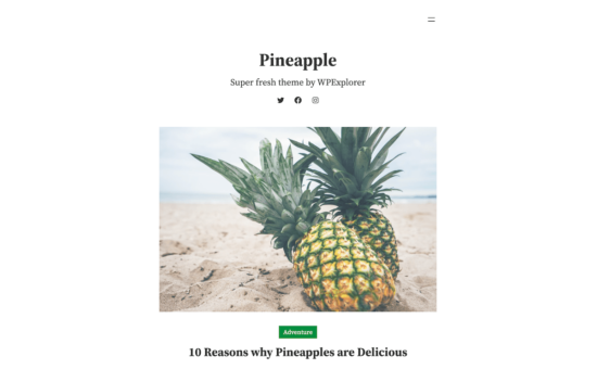 Pineapple WordPress theme screenshot