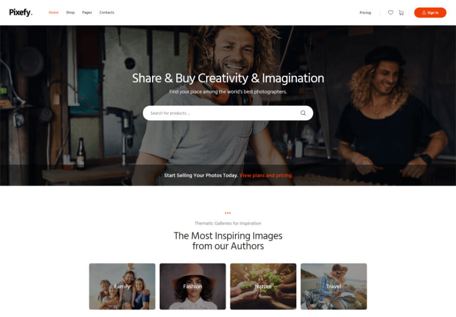 Pixefy Marketplace WordPress Theme