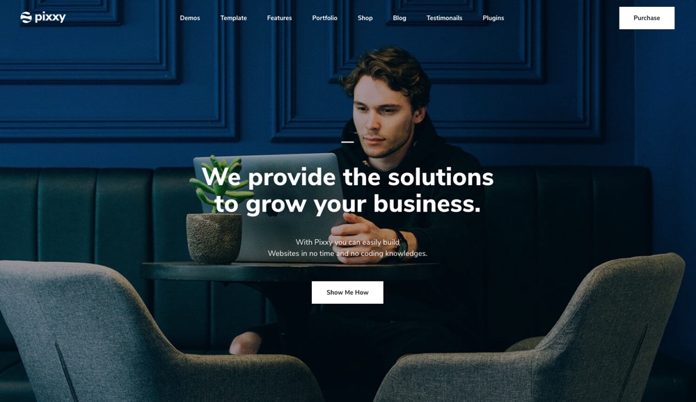 Pixxy Material Design Landing Page Theme