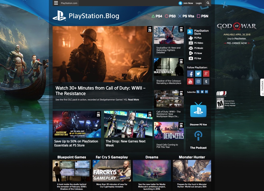 Big Name Brands That Use WordPress: Playstation