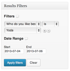 Gravity Forms: Poll Filters