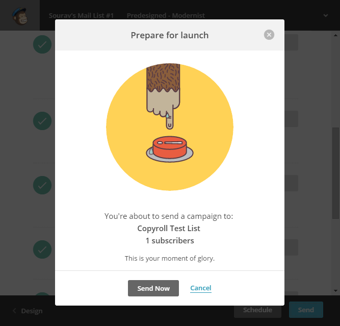 The final Send Now button