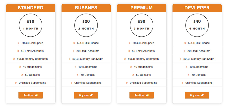 Pricing Table – Free Price List/Table Plugin