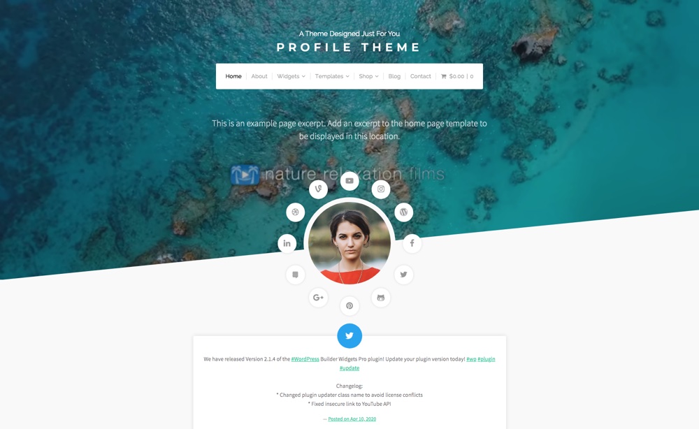 Profile Personal Portfolio WordPress Theme