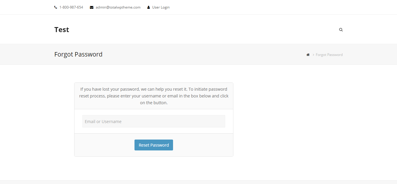 profilegrid forgot password page