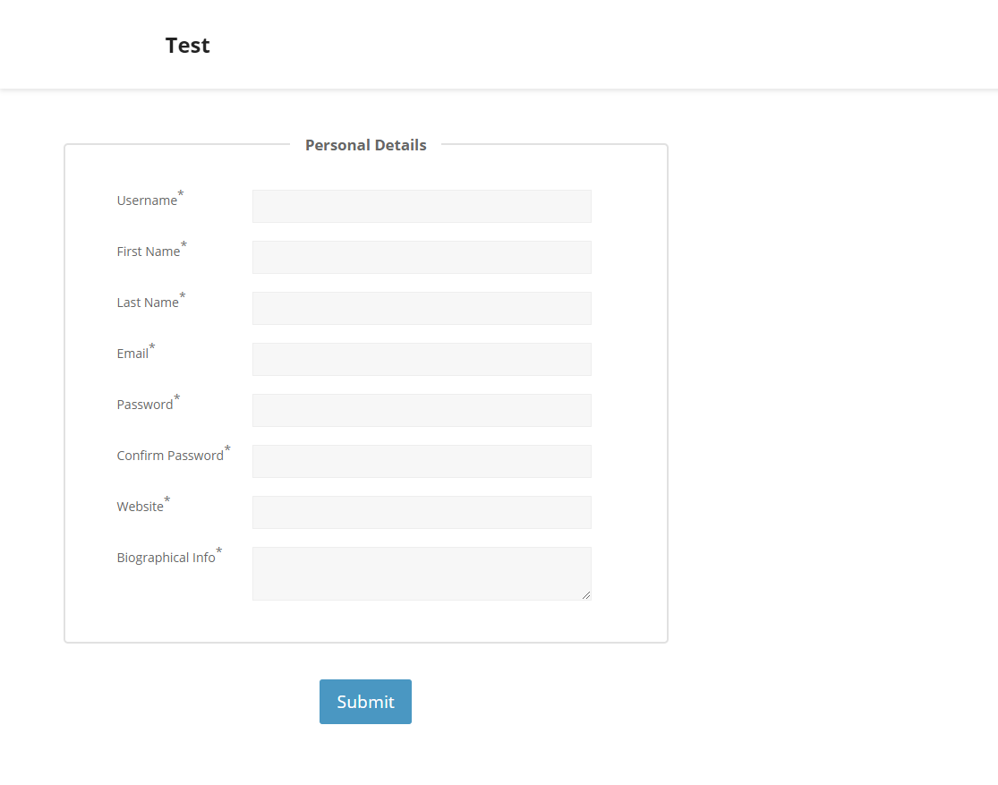 profilegrid registration page