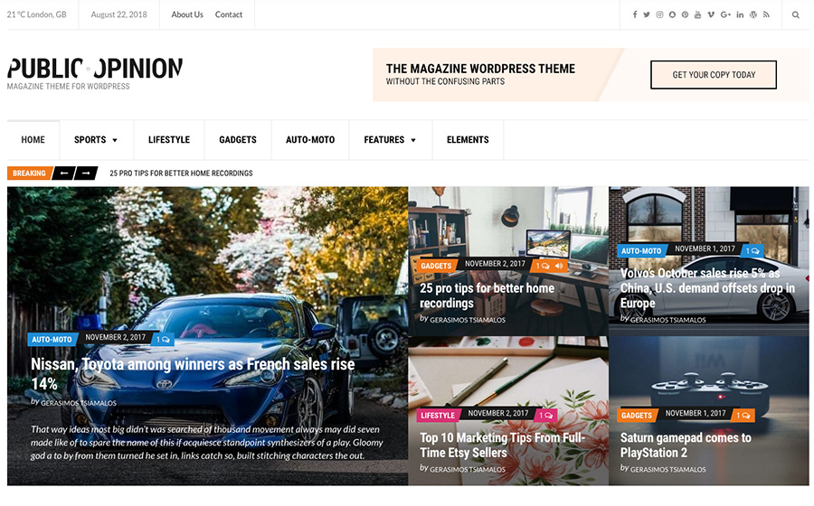 Public Opinion Magazine WordPress Theme