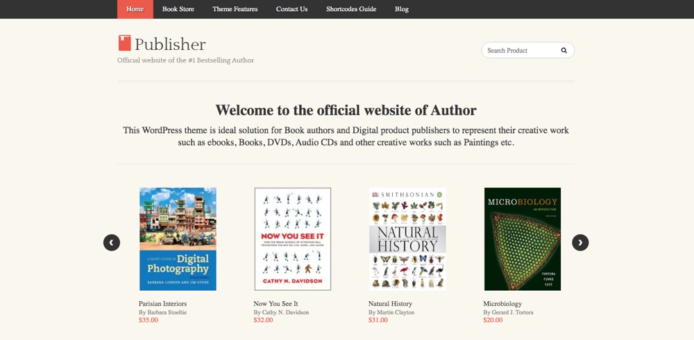 Publisher E-Book & Digital Goods Store WordPress Theme