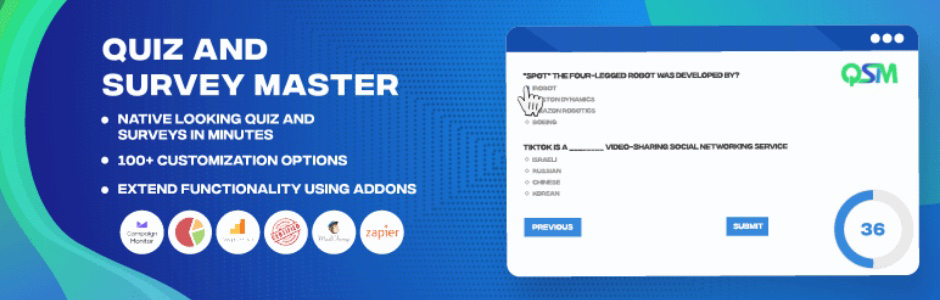 Quiz And Survey Master for WOrdPress