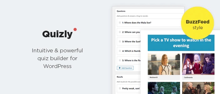 Quizly - Intuitive & Powerful Quiz Plugin for WordPress