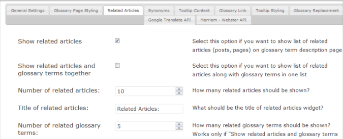 related articles tooltip glossary
