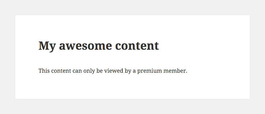 Restrict Content Pro Restricted Content
