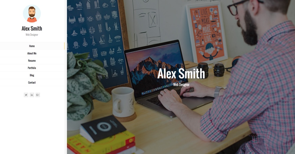 Kerge Resume vCard & Portfolio WordPress Theme