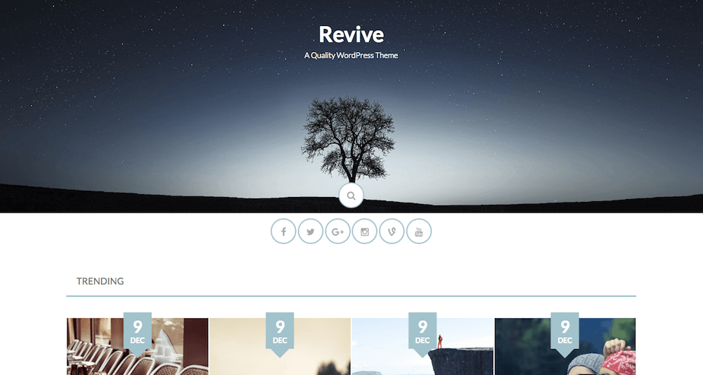 Revive Free Blogging theme