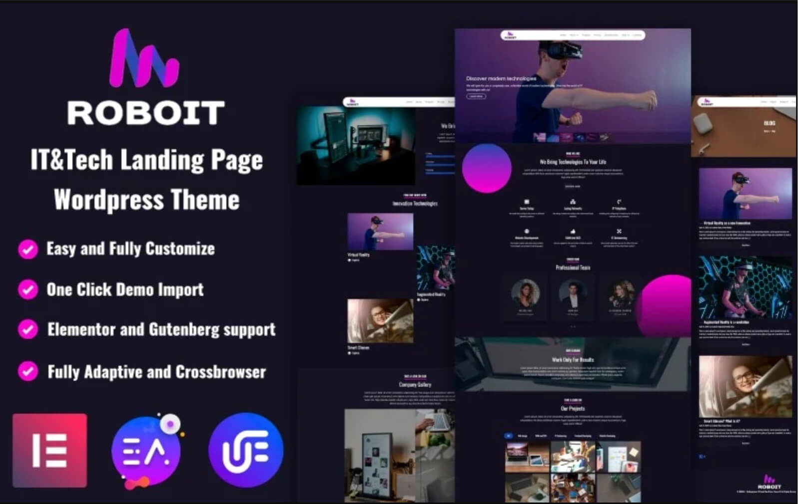 ROBOit - Multipurpose IT and Technologies Landing Page WordPress Theme