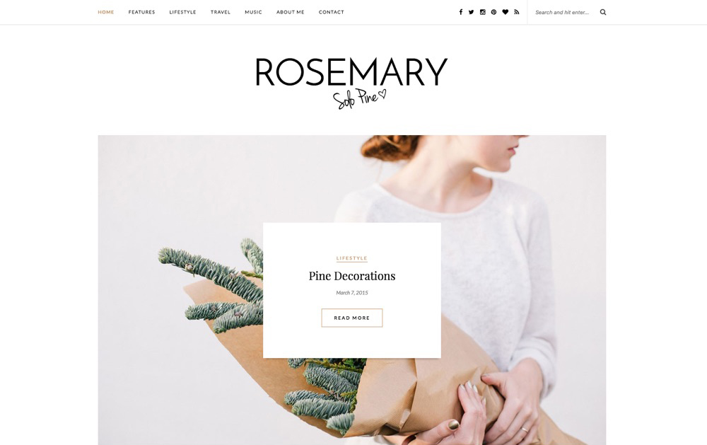 Rosemary Responsive Blog WordPress Theme
