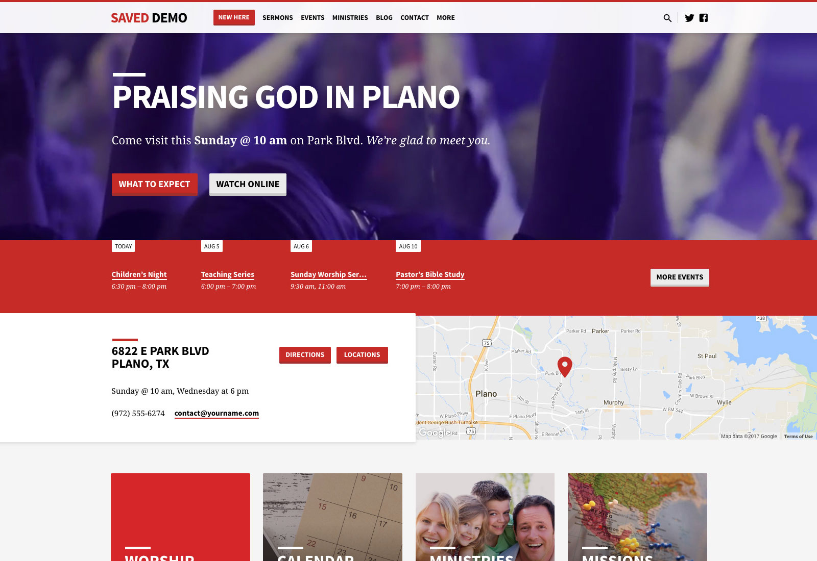 Saved church WordPress theme