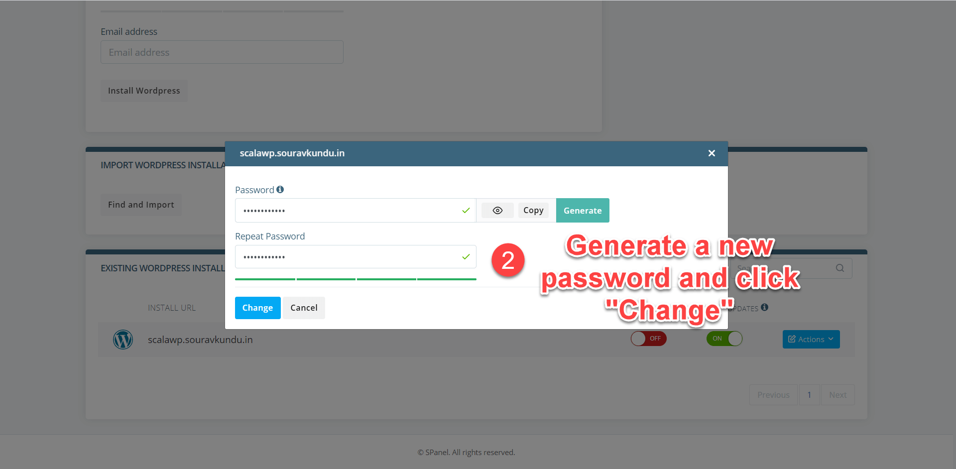 scala swordpress manager options - change wordpress admin password 2