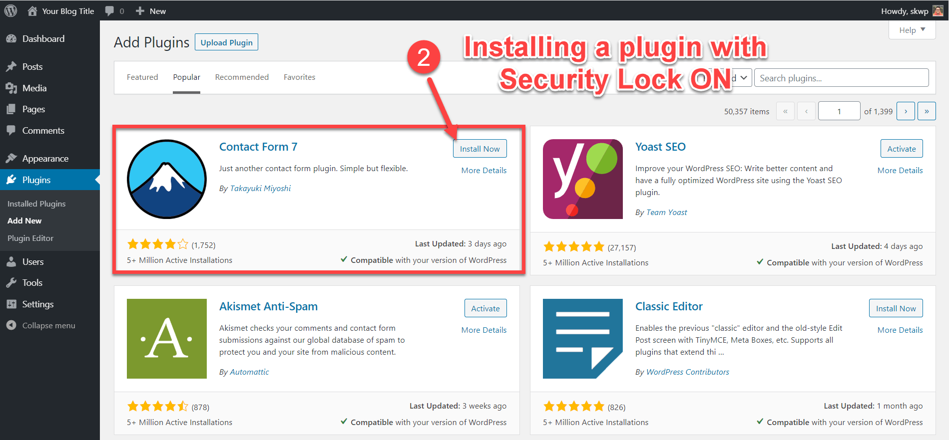 scala swordpress manager options - security lock 2
