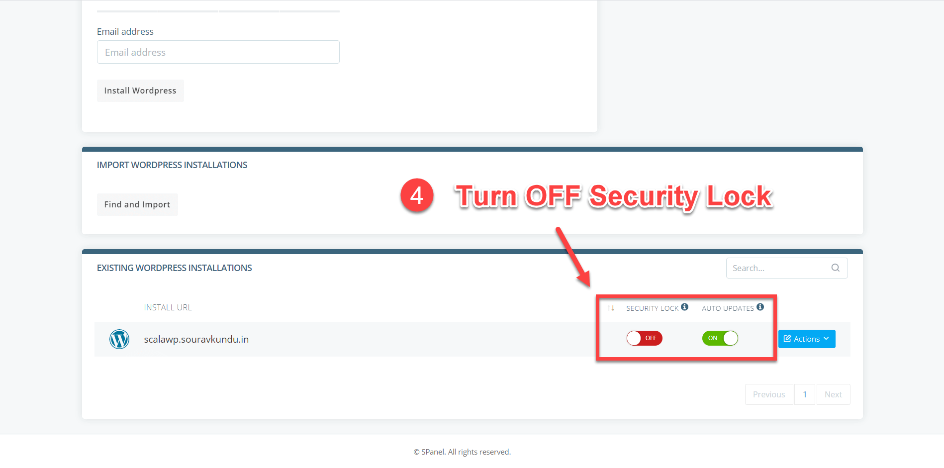 scala swordpress manager options - security lock 4