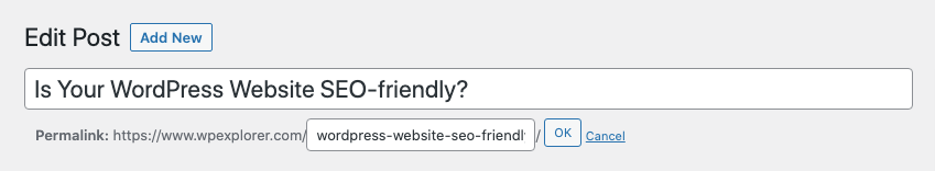 SEO Friendly URL Slugs