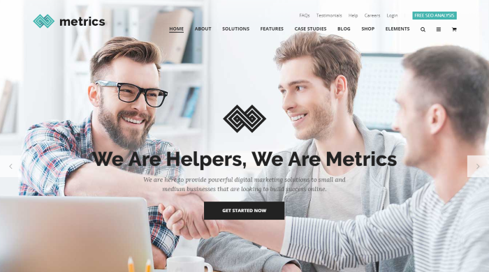 Métricas de SEO: tema de WordPress para agencias de marketing digital
