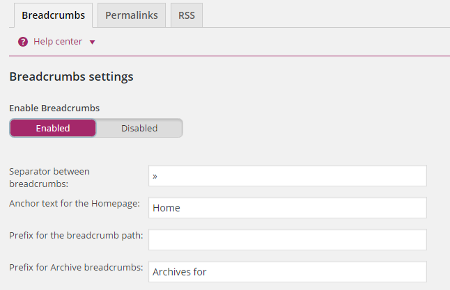 Yoast SEO Breadcrumbs