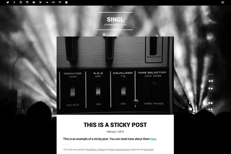 Singl Free WordPress Theme