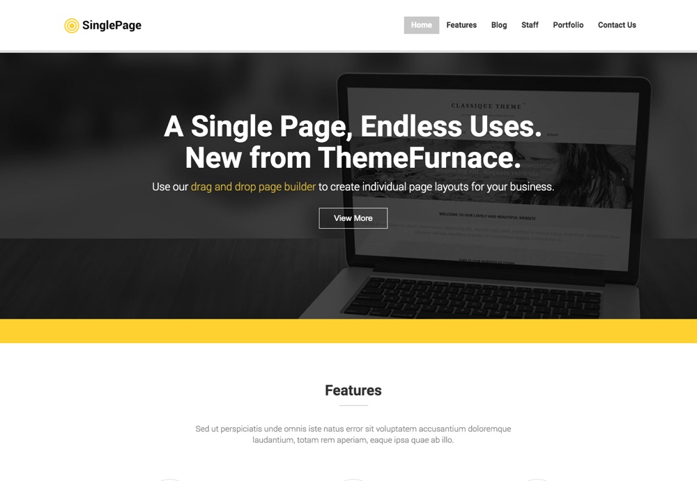SinglePage One Page Business WordPress Theme