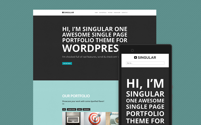 WP Singular One Page WordPress Theme
