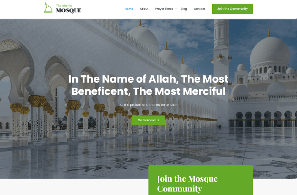 SKT Mosque Free WordPress Theme
