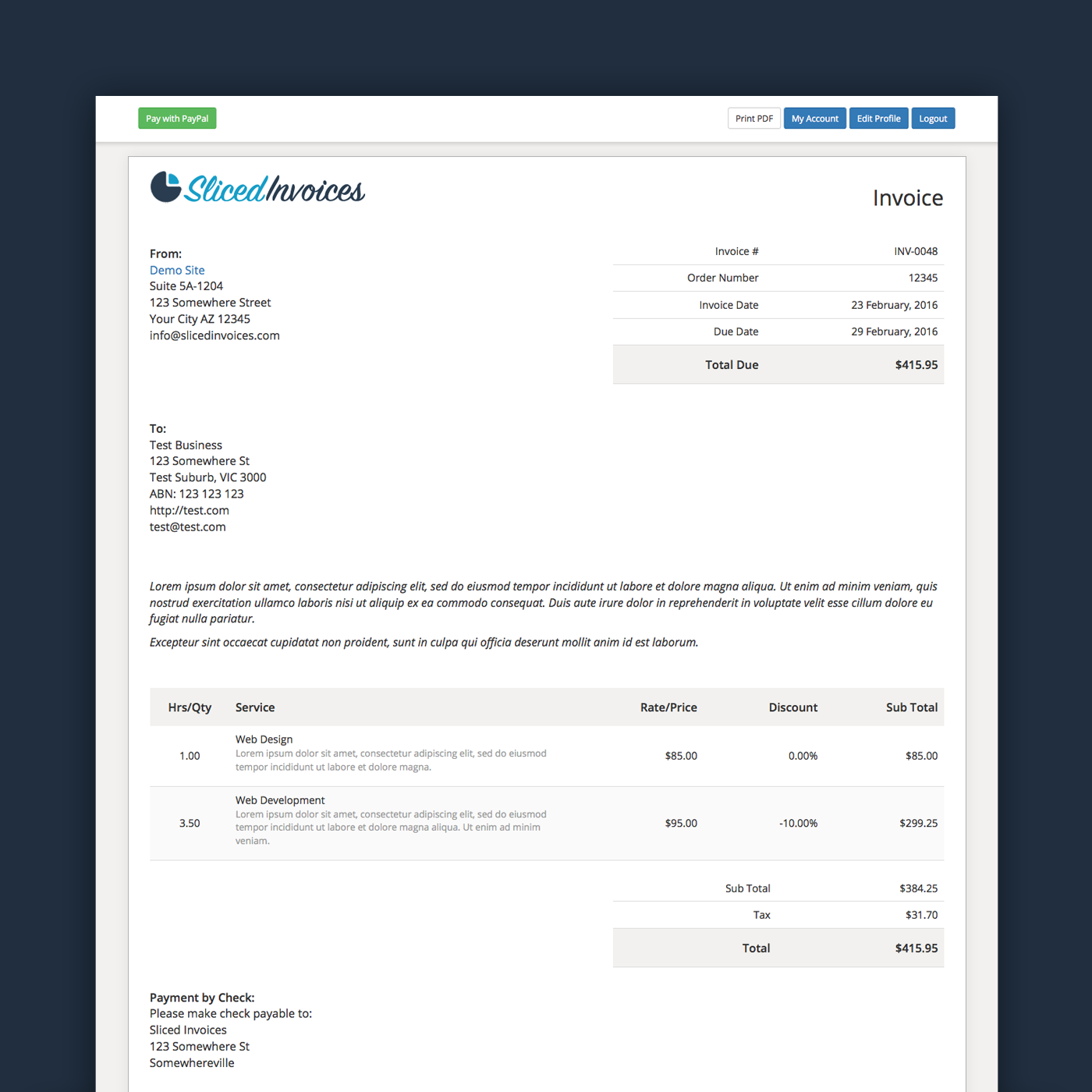 Sliced Invoices WordPress Invoice Plugin WPExplorer