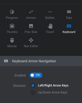 Slider Revolution Navigation: Keyboard
